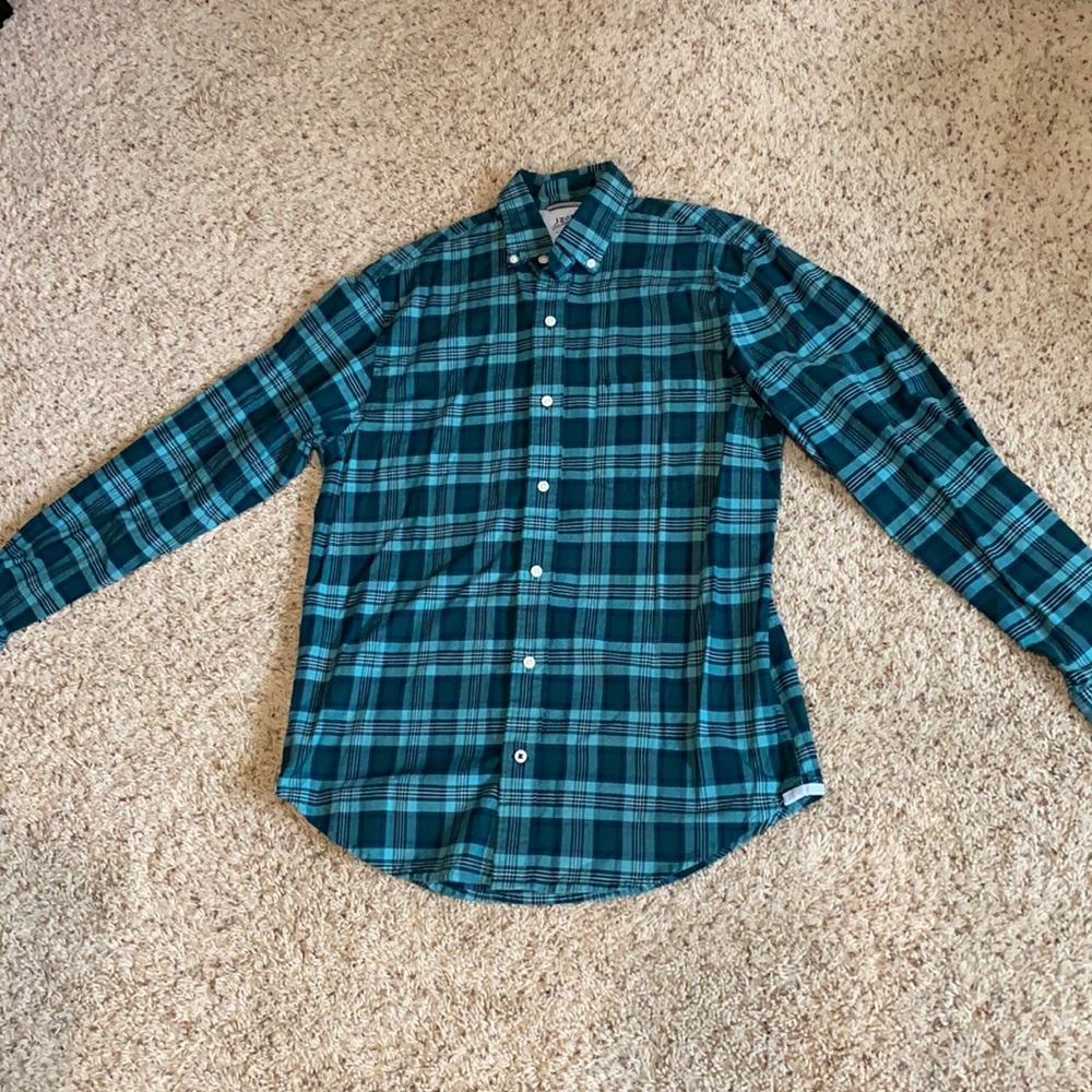 BNWOT IZOD Saltwater relaxed classic stretch button-up dressy tee for men size S